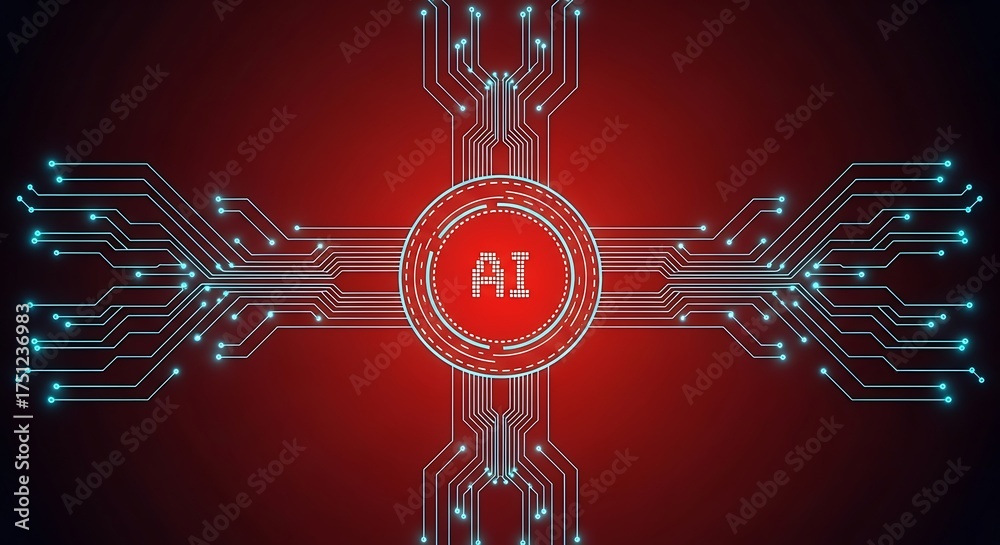 Wall mural abstract technology network connection concept. abstract tech design.