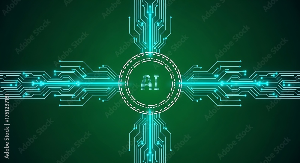 Wall mural Abstract technology network connection concept. Abstract tech design.