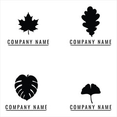 Four leaf logos maple monstera