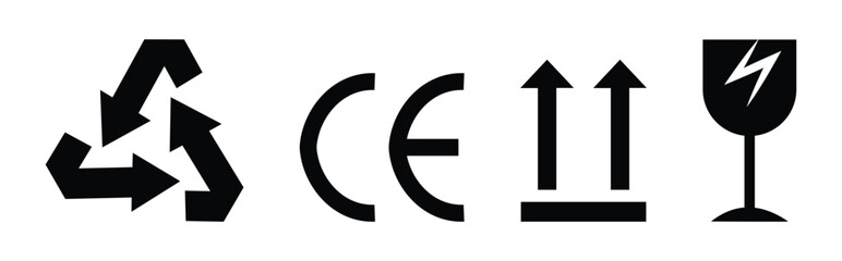 Recycling Icons Set – Eco Friendly Recycle Symbol Collection for Sustainability, Waste Management, and Circular Economy Design Vector