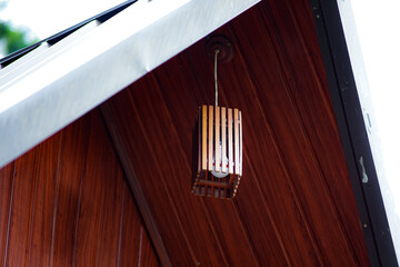 Light outside a house at The Waterfall Villas in Sri Lanka.