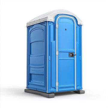 Portable toilet cabin &ndash; isolated white background