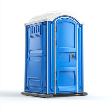 Portable toilet cabin &ndash; isolated white background