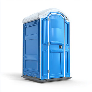 Portable toilet cabin &ndash; isolated white background