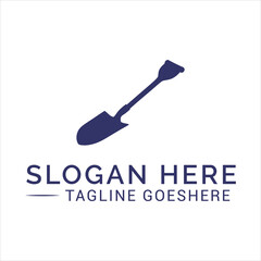 Shovel logo text tool digging