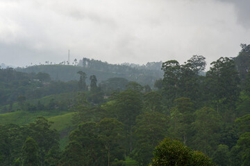 View of the mountains from The Watefall Villas in Sri Lanka.