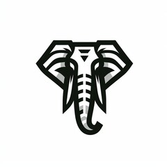 Bold elephant logo design for branding, representing strength, intelligence, and reliability, perfect for businesses seeking a memorable identity