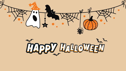 Halloween themed design for background, card, wallpaper 