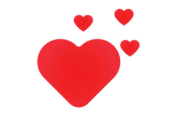 heart icon, flat style heart icon on white background.