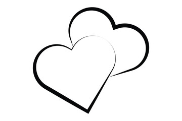 double heart and two heart icon.