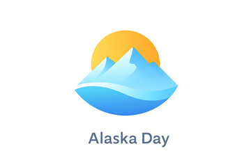 Alaska day isolated on transparent background