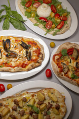Vertical gastronomic background as a universal visual element used as a textured food backdrop for text, logos, and recipe presentations in culinary design and advertising.