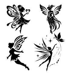 drawing fairy illustrations design for templates.	