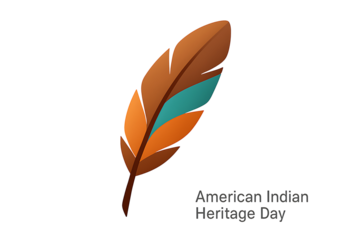 Indian heritage feather isolated on transparent background