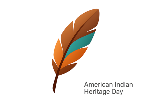 Indian heritage feather isolated on transparent background