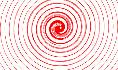 Crimson Current Flow: A Passionate Concentric Red Spiral Vortex on a Neutral Light Gray Canvas