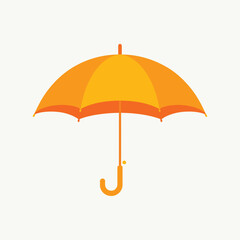 Bright yellow umbrella isolated on a light background © gegegffw