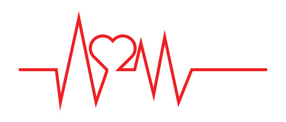 Heartbeat icon, lifeline icon, heartline icon, lifeline heart icon, life line heartbeart icon.