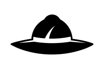 Hiking Hat Black Silhouette Vector Illustration