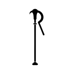 Hiking Stick Black Silhouette Vector Design