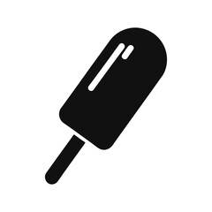 Ice Cream Stick Black Silhouette Vector Clipart
