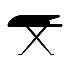Ironing Board Black Silhouette Vector Illustration