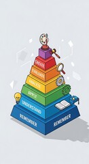 Blooms Taxonomy Pyramid - A Visual Guide to Learning Levels.