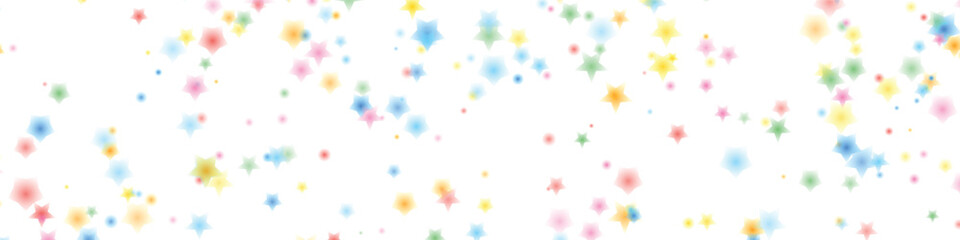 Soft Abstract Bokeh Background of Falling Pastel Confetti Celebrating Fun Events Holidays Birthdays and Party Time on a Bright White Backdrop