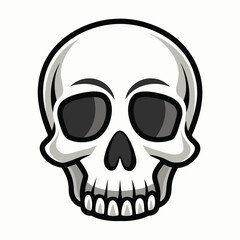 Stylized Skull Artwork for Design and Decoration