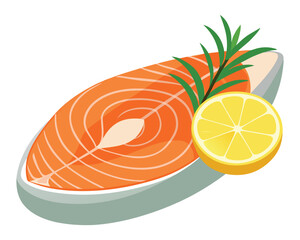 Cooked Tuna and Salmon Fish Meal EPS Design