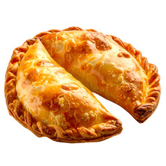 Two golden, savory empanadas, baked to perfection. Flaky crust and crimped edges