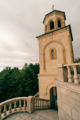 beautiful aerial shot of Sameba Holy Trinity Church in Batumi, Georgia.
