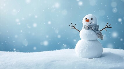 HD Background wallpaper of a snowman in snow - snowman in  snow - christmas 2025