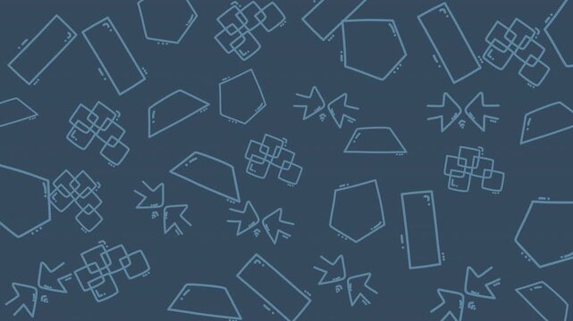 Abstract geometric shapes pattern, digital graphic illustration, seamless design, modern art, vector background, flat style, creative layout