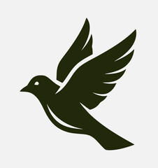 Obraz premium Silhouette bird flying