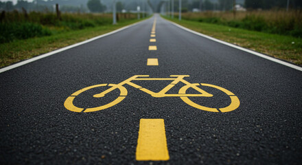 Inviting bike path beckons cyclists to explore the scenic route, promoting fitness and outdoor adventures in a healthy lifestyle destination