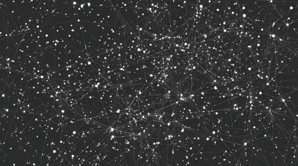 Digital Network: An intricate web of interconnected nodes and lines against a dark backdrop. The image shows the complex architecture of modern data networks.