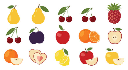 Obraz premium A vibrant assortment of fresh fruits displayed in a grid. 