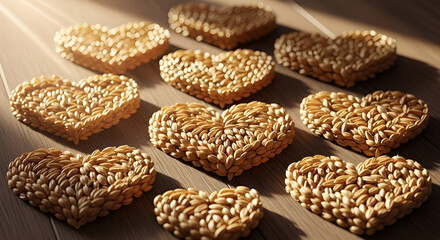 heart shaped cookies on a plate