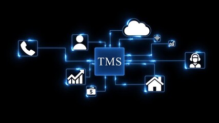 T M S network diagram abstract technology connection system icons data flow cloud computing finance communication support home wireless connectivity growth chart - Powered by Adobe