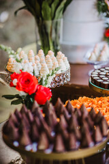 Close-up of assorted gourmet Brazilian sweets (