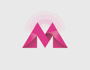 This logo showcases a bold letter M with a stylish gradient effect, representing a brand with a contemporary and dynamic approach in any industry.