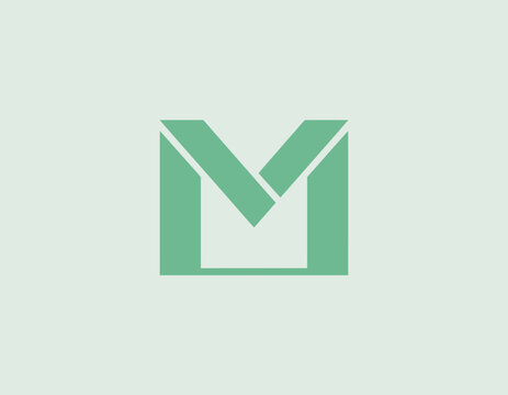 This minimalist M logo features a unique design with clean lines and vibrant colors, representing modern aesthetics and creativity, suitable for various branding applications.