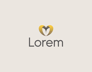 This logo features a stylized heart design that conveys compassion and connection, making it perfect for brands that prioritize emotional engagement and human connection.