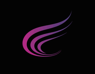 This image presents a dynamic and graceful flame in a rich pink color against a dark background, embodying passion, energy, and creativity in an abstract form.