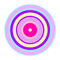 Rainbow circle logo label round Colourful 