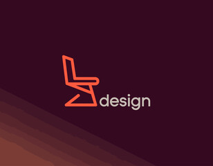 A minimalist chair icon captured in an elegant design style reflects comfort and aesthetics, appealing to modern interior concepts and furniture lovers.