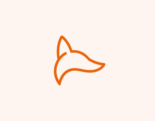 This logo features a sleek and modern outline of a fox, ideal for branding related to technology, nature, or an animal conservation organization, capturing attention effectively.