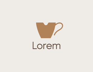This stylish logo features a minimalist coffee cup design that perfectly captures the essence of modern cafes, emphasizing simplicity and a warm atmosphere.