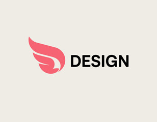 Obraz premium A striking logo that showcases abstract wings in vibrant colors symbolizing creativity and inspiration, making it perfect for design firms or innovative brands in the creative industry.